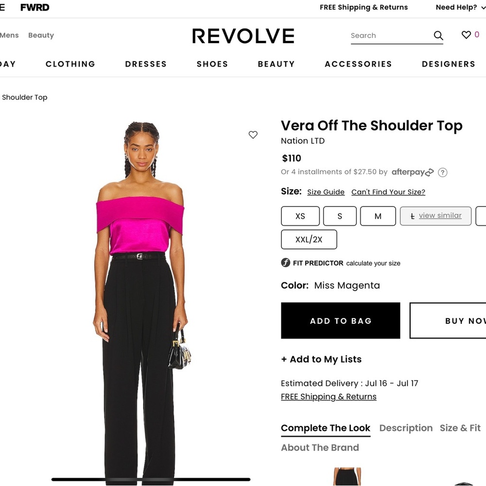 ‼️LAST CHANCE ‼️REVOLVE off shoulder top‼️